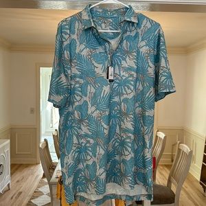 Brand New Johnnie-O Hawaiian Floral Polo